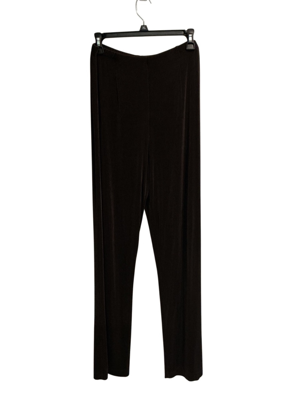 Chico’s Travelers Stretch Slinky Pull On Pants Wide Leg Dark Brown Comfort Wear